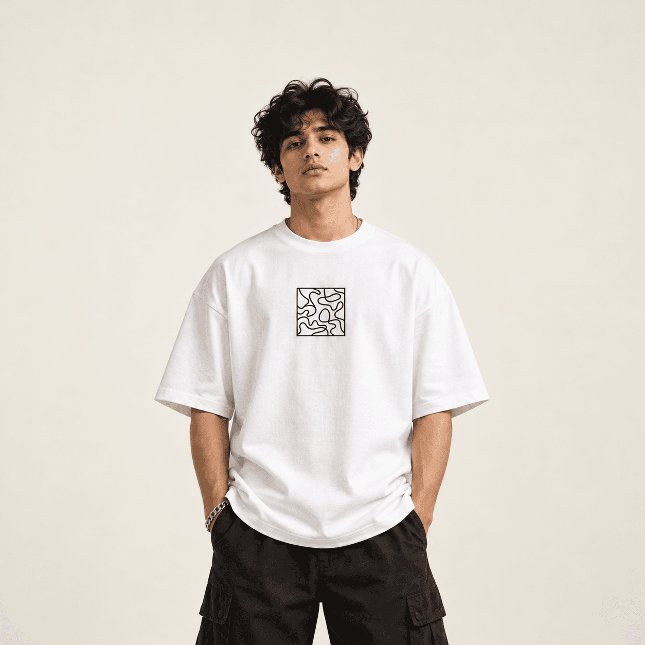 Lost in Lines Oversized T-Shirt
